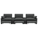 Collins 5 - piece Power Reclining Home Theater Seating Dark Grey - Walo Furniture