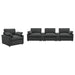 Collins 5 - piece Power Reclining Home Theater Seating Dark Grey - Walo Furniture