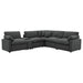 Collins 6 - piece Modular Power Reclining Sectional Dark Grey - Walo Furniture