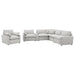 Collins 6 - piece Modular Power Reclining Sectional Grey - Walo Furniture