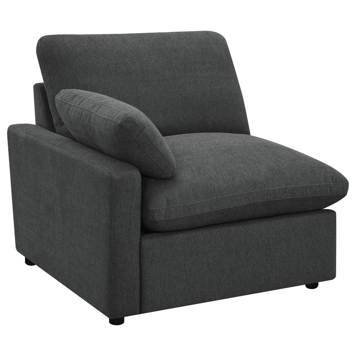 Collins Modular Power Loveseat Dark Grey - Walo Furniture