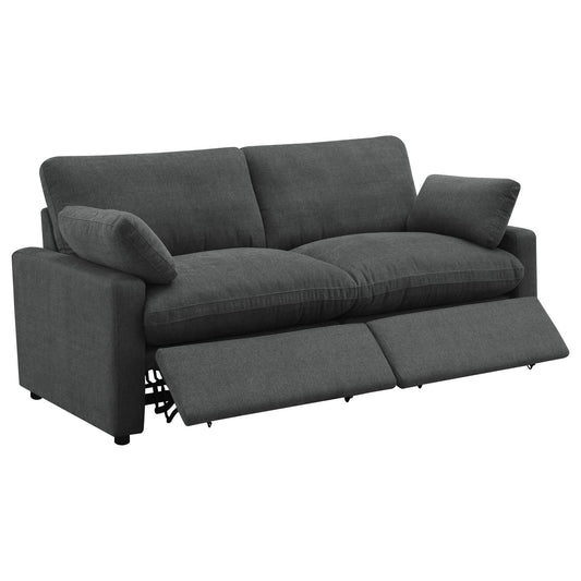 Collins Modular Power Loveseat Dark Grey - Walo Furniture