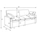 Collins Modular Power Loveseat Grey - Walo Furniture