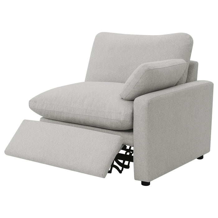 Collins Modular Power Loveseat Grey - Walo Furniture