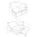 Collins Modular Power Loveseat Grey - Walo Furniture