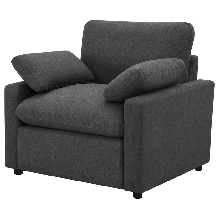 Collins Upholstered Power Recliner Chair Dark Grey - Walo Furniture