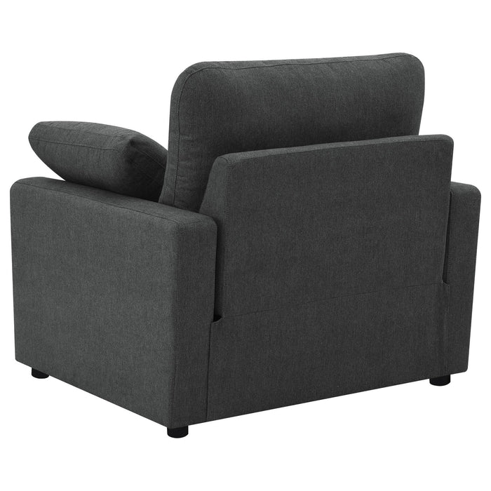 Collins Upholstered Power Recliner Chair Dark Grey - Walo Furniture