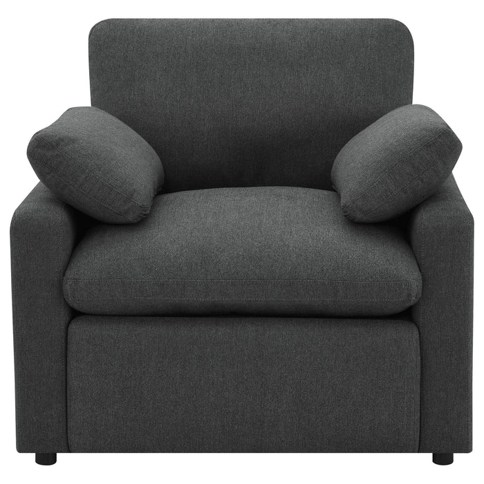 Collins Upholstered Power Recliner Chair Dark Grey - Walo Furniture