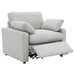 Collins Upholstered Power Recliner Chair Grey - Walo Furniture