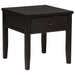 Concord 1 - drawer Square End Table Distressed Java - Walo Furniture