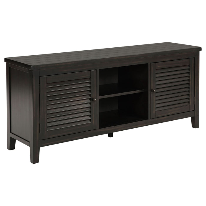 Concord 2 - door 60 - inch TV Stand Console Distressed Java - Walo Furniture