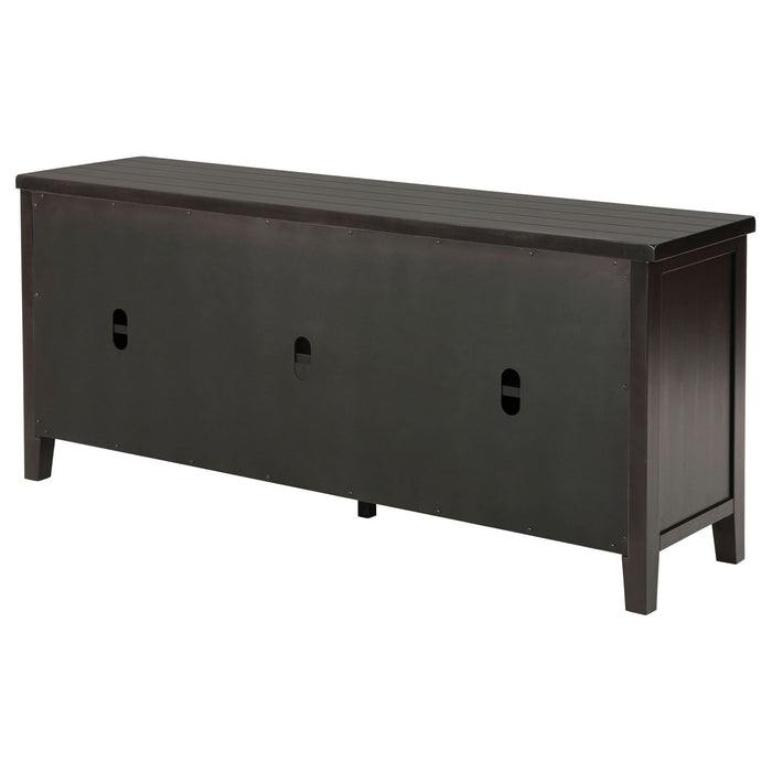 Concord 2 - door 60 - inch TV Stand Console Distressed Java - Walo Furniture