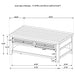 Concord 2 - drawer Rectangular Coffee Table Distressed Java - Walo Furniture