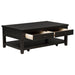 Concord 2 - drawer Rectangular Coffee Table Distressed Java - Walo Furniture