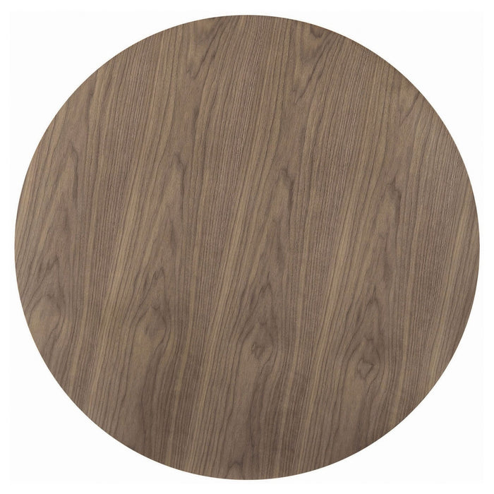 Cora Round 40 - inch Wood Top Dining Table Brown Walnut - Walo Furniture