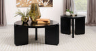 Cordova 2 - piece Solid Wood Coffee and End Table Set Black - Walo Furniture