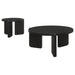 Cordova 2 - piece Solid Wood Coffee and End Table Set Black - Walo Furniture