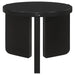 Cordova Round Solid Wood End Table Black - Walo Furniture