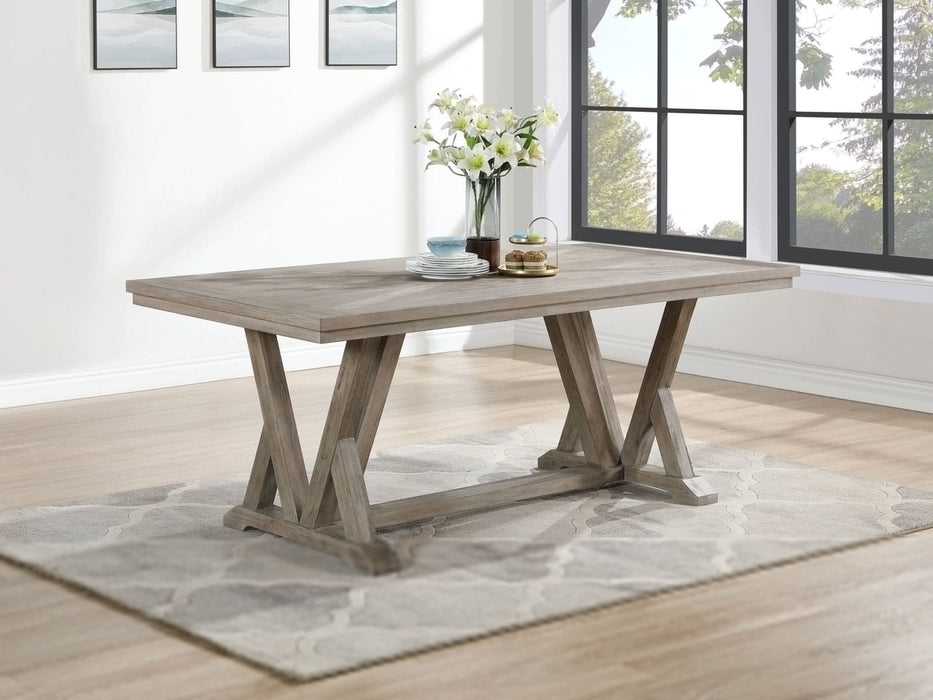 Cornelia Rectangular 82 - inch Dining Table Coastal Grey - Walo Furniture