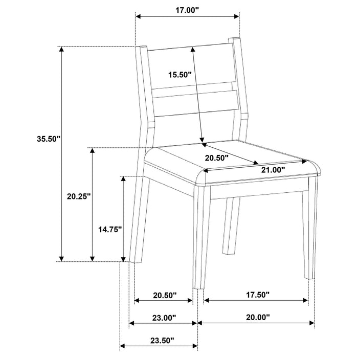 Cornelia Wood Dining Side Chair Coastal Grey (Set of 2) - Walo Furniture