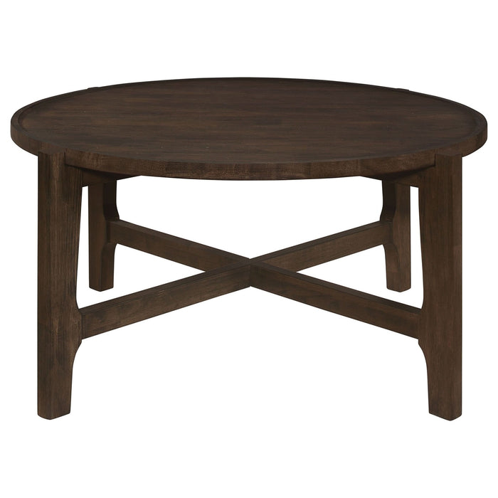 Cota 2 - piece Solid Wood Coffee and End Table Set Dark Brown - Walo Furniture