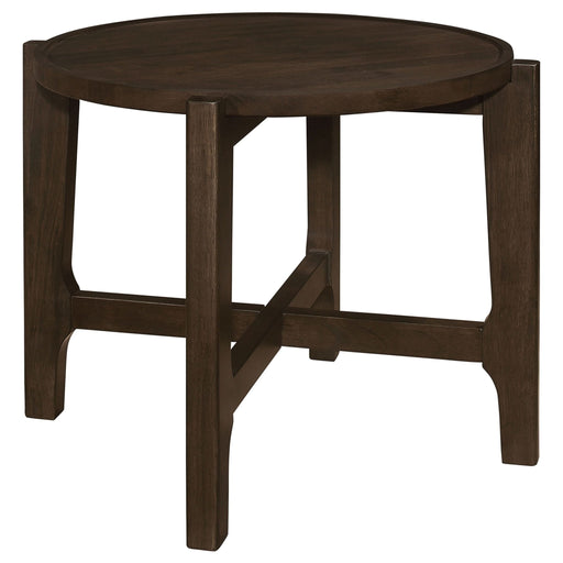 Cota 3 - piece Solid Wood Coffee and End Table Set Dark Brown - Walo Furniture