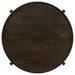 Cota Round Solid Wood Coffee Table Dark Brown - Walo Furniture