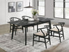 Crestmont 5 - piece Extension Leaf Dining Table Set Black - Walo Furniture