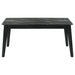 Crestmont 78 - inch Extension Dining Table Black Faux Marble - Walo Furniture