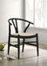 Crestmont Wood Wishbone Dining Side Chair Black (Set of 2) - Walo Furniture