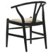 Crestmont Wood Wishbone Dining Side Chair Black (Set of 2) - Walo Furniture