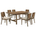 Crestmore 7 - piece Rectangular Dining Table Set Walnut - Walo Furniture