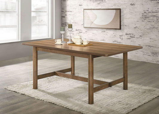 Crestmore 71 - inch Rectangular Wood Dining Table Walnut - Walo Furniture