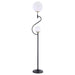 Dacki 69 - inch Dual Spherical Bulb Metal Floor Lamp Black - Walo Furniture