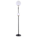 Dacki 69 - inch Dual Spherical Bulb Metal Floor Lamp Black - Walo Furniture