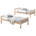 Dakota Wood Twin Over Twin Bunk Bed Natural - Walo Furniture