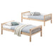 Dakota Wood Twin Over Twin Bunk Bed Natural - Walo Furniture