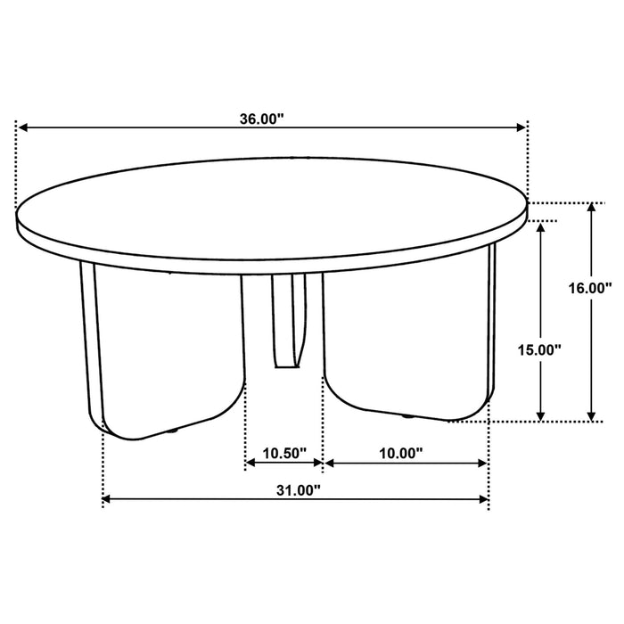 Dale Round Solid Mango Wood Coffee Table Brown - Walo Furniture