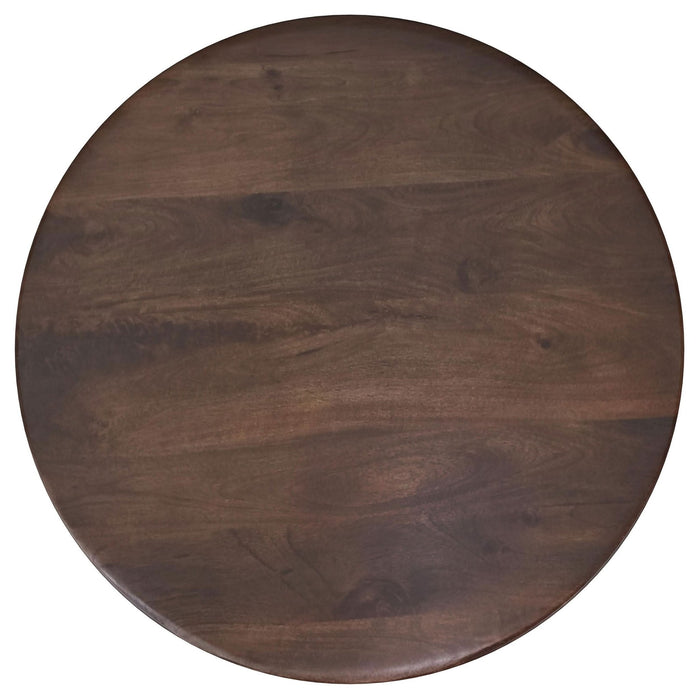 Dale Round Solid Mango Wood Coffee Table Brown - Walo Furniture