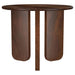 Dale Round Solid Mango Wood Side End Table Brown - Walo Furniture