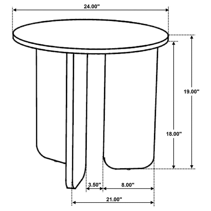 Dale Round Solid Mango Wood Side End Table Brown - Walo Furniture