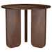 Dale Round Solid Mango Wood Side End Table Brown - Walo Furniture