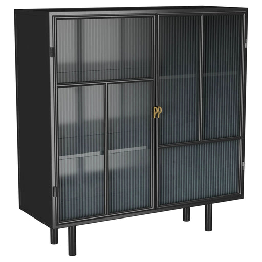 Dalia 2 - door Accent Storage Cabinet with Shelving Black - Walo Furniture