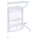 Dallas 2 - shelf Curved Freestanding Home Bar Cabinet White - Walo Furniture