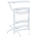 Dallas 2 - shelf Curved Freestanding Home Bar Cabinet White - Walo Furniture