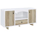 Dalton 2 - door Storage Cabinet White and Distressed Pine - Walo Furniture