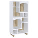 Dalton 65 - inch 6 - shelf Bookcase White and Distressed Pine - Walo Furniture