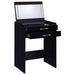 Danbury 3 - drawer Makeup Vanity & Stool Set Black High Gloss - Walo Furniture