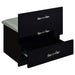 Danbury 3 - drawer Makeup Vanity & Stool Set Black High Gloss - Walo Furniture