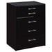 Danbury 3 - drawer Makeup Vanity & Stool Set Black High Gloss - Walo Furniture